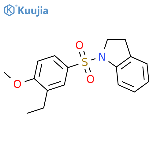 1-(3-ethyl-4-methoxybenzenesulfonyl)-2,3-dihydro-1H-indole structure