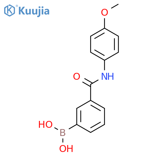 (3-((4-Methoxyphenyl)carbamoyl)phenyl)boronic acid structure