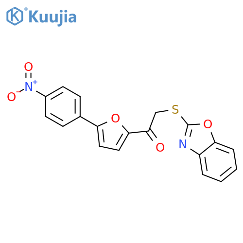 2-(1,3-benzoxazol-2-ylsulfanyl)-1-5-(4-nitrophenyl)furan-2-ylethan-1-one structure