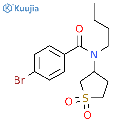 4-bromo-N-butyl-N-(1,1-dioxo-1lambda6-thiolan-3-yl)benzamide structure