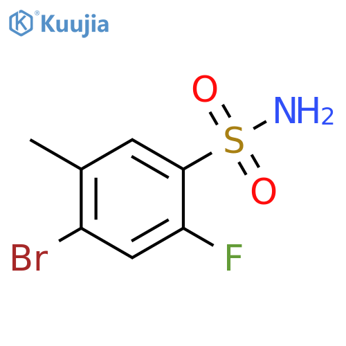 4-bromo-2-fluoro-5-methylbenzene-1-sulfonamide structure
