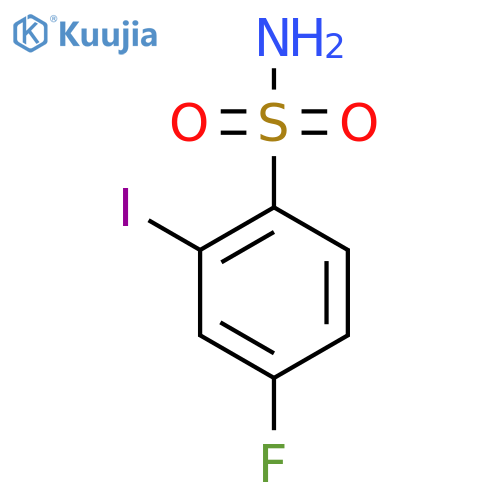 4-fluoro-2-iodobenzene-1-sulfonamide structure