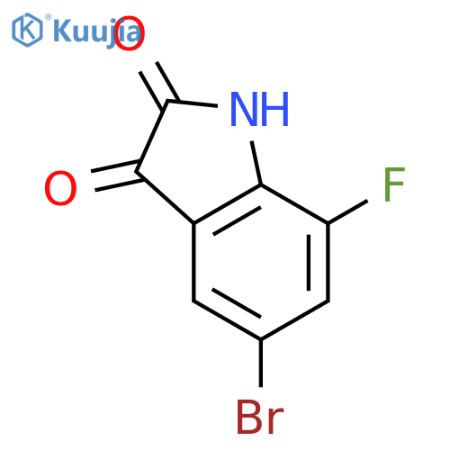 5-bromo-7-fluoro-2,3-dihydro-1H-indole-2,3-dione structure