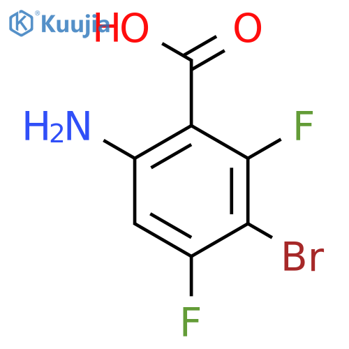 6-amino-3-bromo-2,4-difluorobenzoic acid structure