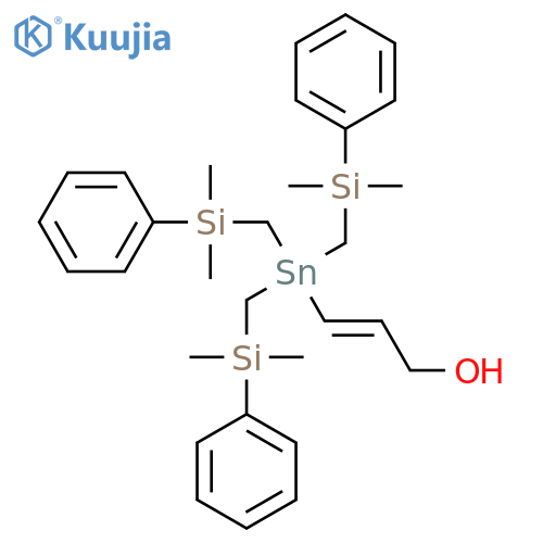 2-Propen-1-ol, 3-[tris[(dimethylphenylsilyl)methyl]stannyl]-, (2E)- structure