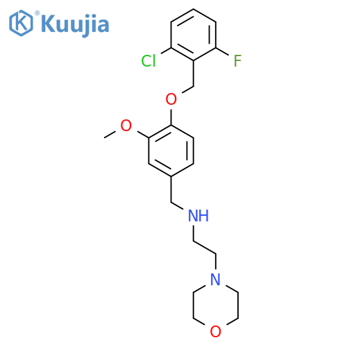 N-{4-[(2-chloro-6-fluorobenzyl)oxy]-3-methoxybenzyl}-N-[2-(4-morpholinyl)ethyl]amine structure