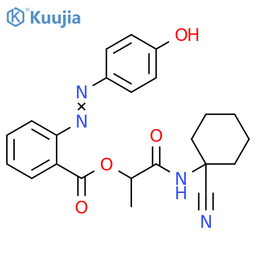 2-[(1-Cyanocyclohexyl)amino]-1-methyl-2-oxoethyl 2-[2-(4-hydroxyphenyl)diazenyl]benzoate structure
