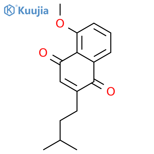 5-methoxy-2-(3-methylbutyl)naphthalene-1,4-dione structure