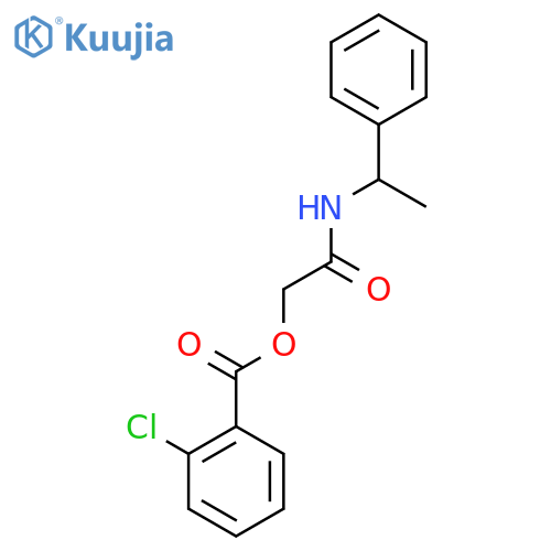 (1-phenylethyl)carbamoylmethyl 2-chlorobenzoate structure