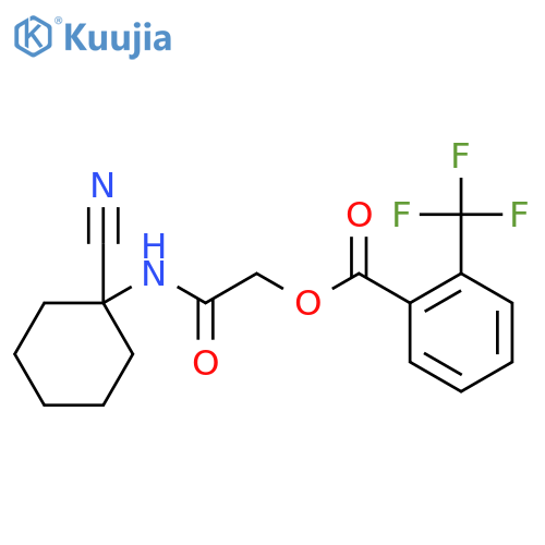 [(1-Cyanocyclohexyl)carbamoyl]methyl 2-(trifluoromethyl)benzoate structure