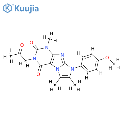 8-(4-methoxyphenyl)-1,6,7-trimethyl-3-(2-oxopropyl)-1H,2H,3H,4H,8H-imidazo1,2-gpurine-2,4-dione structure