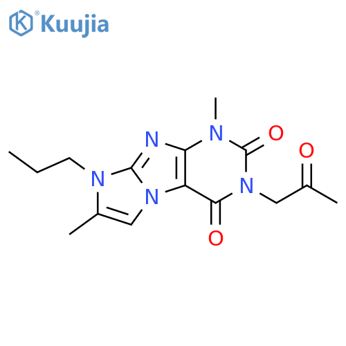 1,7-dimethyl-3-(2-oxopropyl)-8-propyl-1H,2H,3H,4H,8H-imidazo1,2-gpurine-2,4-dione structure