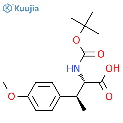 (2S,3S)-2-tert-Butoxycarbonylamino-3-(4-methoxy-phenyl)-butyric acid structure