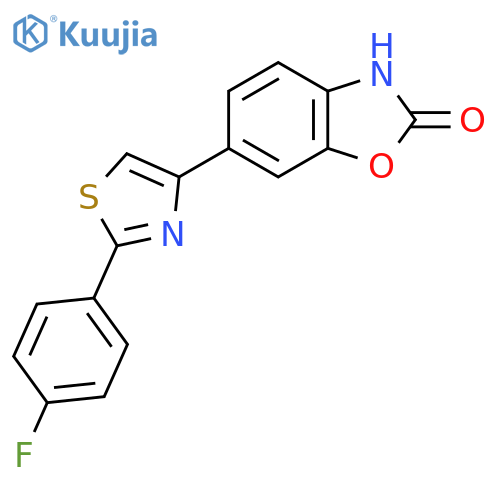 6-[2-(4-Fluorophenyl)-1,3-thiazol-4-yl]-2,3-dihydro-1,3-benzoxazol-2-one structure