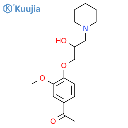 1-{4-2-hydroxy-3-(piperidin-1-yl)propoxy-3-methoxyphenyl}ethan-1-one structure