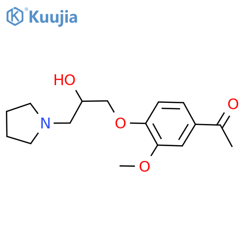 1-{4-2-hydroxy-3-(pyrrolidin-1-yl)propoxy-3-methoxyphenyl}ethan-1-one structure
