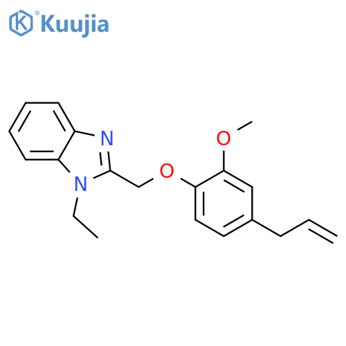 1-ethyl-2-{2-methoxy-4-(prop-2-en-1-yl)phenoxymethyl}-1H-1,3-benzodiazole structure