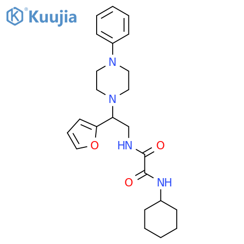 N'-cyclohexyl-N-2-(furan-2-yl)-2-(4-phenylpiperazin-1-yl)ethylethanediamide structure