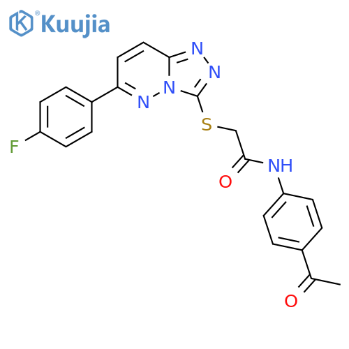 N-(4-acetylphenyl)-2-{[6-(4-fluorophenyl)-[1,2,4]triazolo[4,3-b]pyridazin-3-yl]sulfanyl}acetamide structure