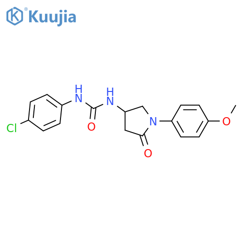 1-(4-chlorophenyl)-3-1-(4-methoxyphenyl)-5-oxopyrrolidin-3-ylurea structure