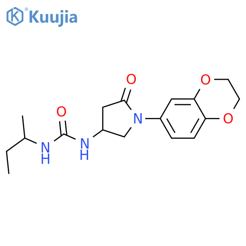 3-(butan-2-yl)-1-1-(2,3-dihydro-1,4-benzodioxin-6-yl)-5-oxopyrrolidin-3-ylurea structure