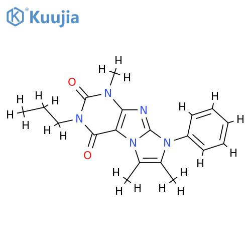 1,6,7-trimethyl-8-phenyl-3-propyl-1H,2H,3H,4H,8H-imidazo1,2-gpurine-2,4-dione structure