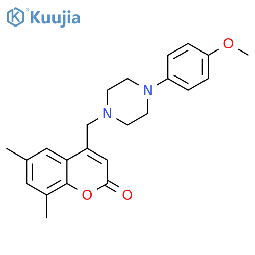 4-{4-(4-methoxyphenyl)piperazin-1-ylmethyl}-6,8-dimethyl-2H-chromen-2-one structure