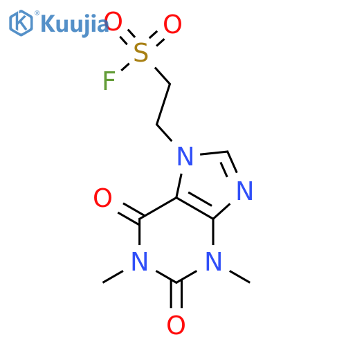 2-(1,3-Dimethyl-2,6-dioxo-2,3,6,7-tetrahydro-1H-purin-7-yl)ethane-1-sulfonyl fluoride structure