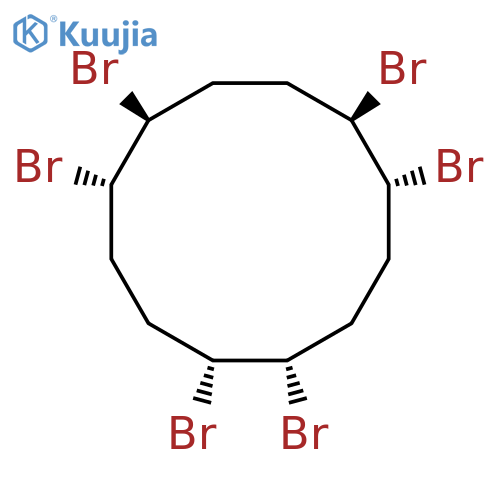 Cyclododecane, 1,2,5,6,9,10-hexabromo-, (1R,2R,5S,6R,9S,10S)-rel- structure
