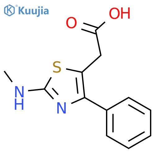 (2-Methylamino-4-phenyl-thiazol-5-yl)-acetic acid structure