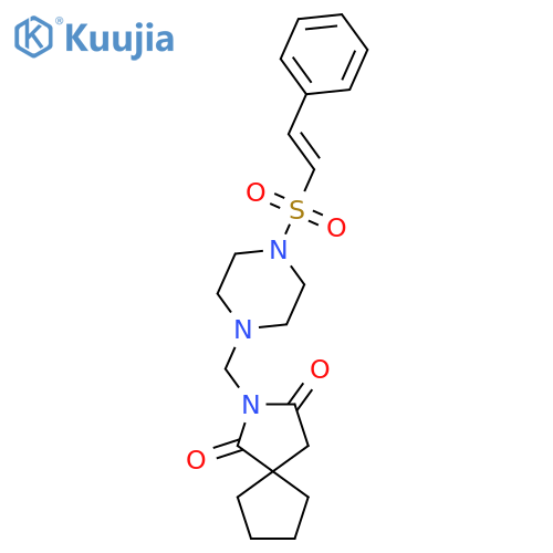 2-{[4-(2-Phenylethenesulfonyl)piperazin-1-yl]methyl}-2-azaspiro[4.4]nonane-1,3-dione structure
