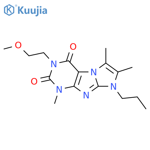3-(2-methoxyethyl)-1,6,7-trimethyl-8-propyl-1H,2H,3H,4H,8H-imidazo1,2-gpurine-2,4-dione structure