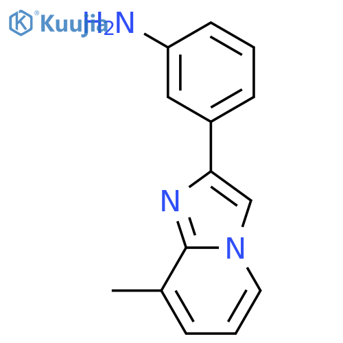 3-{8-methylimidazo1,2-apyridin-2-yl}aniline structure