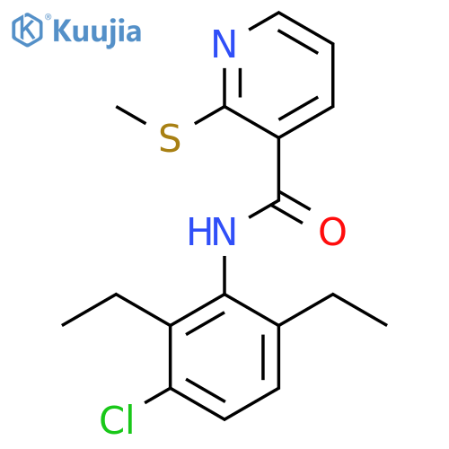 N-(3-chloro-2,6-diethylphenyl)-2-(methylsulfanyl)pyridine-3-carboxamide structure