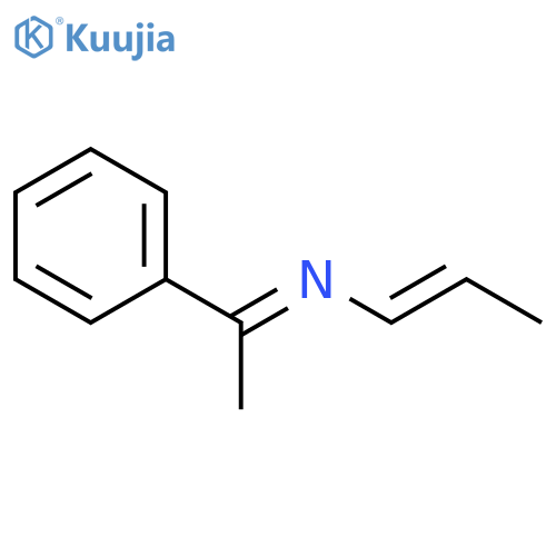 1-Propen-1-amine, N-(1-phenylethylidene)-, (E,E)- structure