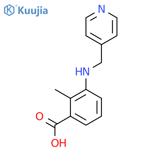 2-Methyl-3-[(pyridin-4-ylmethyl)-amino]-benzoic acid structure