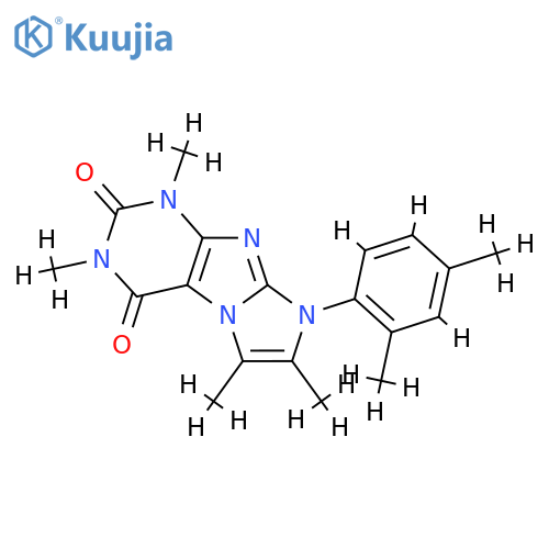 8-(2,4-dimethylphenyl)-1,3,6,7-tetramethyl-1H,2H,3H,4H,8H-imidazo1,2-gpurine-2,4-dione structure