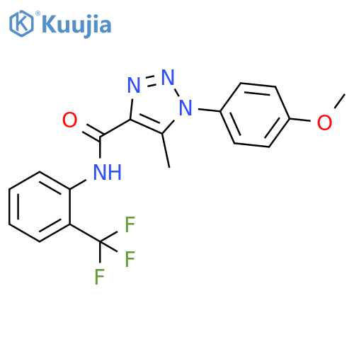 1-(4-methoxyphenyl)-5-methyl-N-2-(trifluoromethyl)phenyl-1H-1,2,3-triazole-4-carboxamide structure