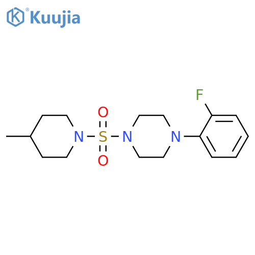 1-(2-fluorophenyl)-4-(4-methylpiperidin-1-yl)sulfonylpiperazine structure