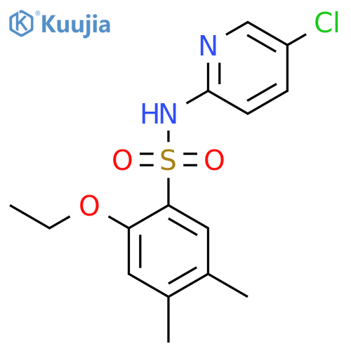 N-(5-chloropyridin-2-yl)-2-ethoxy-4,5-dimethylbenzene-1-sulfonamide structure