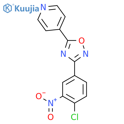 3-(4-Chloro-3-nitrophenyl)-5-(pyridin-4-yl)-1,2,4-oxadiazole structure