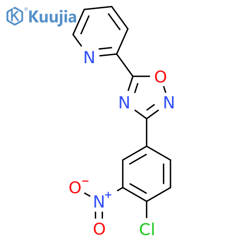 2-[3-(4-Chloro-3-nitrophenyl)-1,2,4-oxadiazol-5-yl]pyridine structure