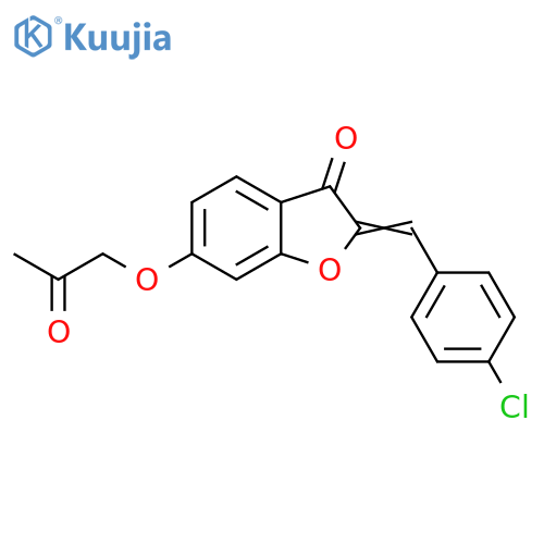 (2Z)-2-[(4-chlorophenyl)methylidene]-6-(2-oxopropoxy)-1-benzofuran-3-one structure
