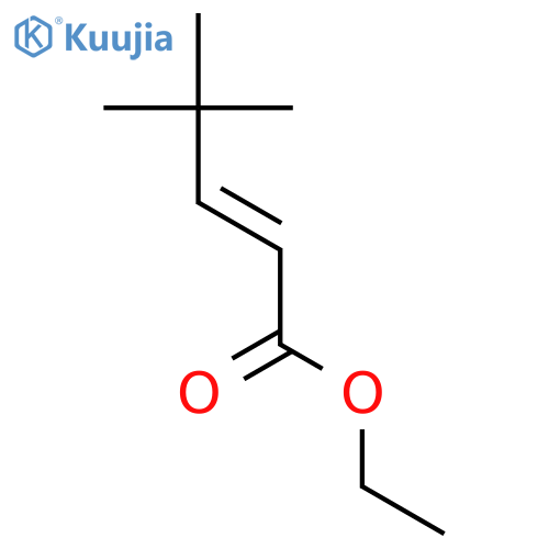 2-Pentenoic acid, 4,4-dimethyl-, ethyl ester structure