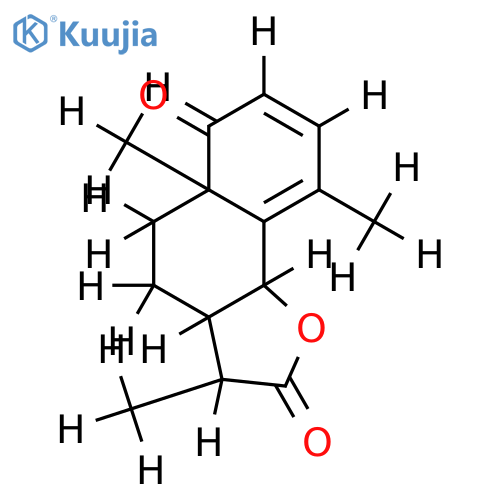 (6alpha,11betaH)-1-Oxo-2,4-eudesmadien-12,6-olide structure