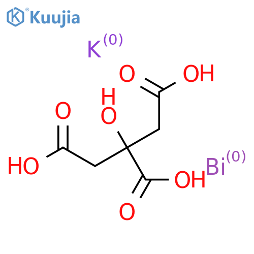 Bismuth;pentapotassium;2-hydroxypropane-1,2,3-tricarboxylate structure