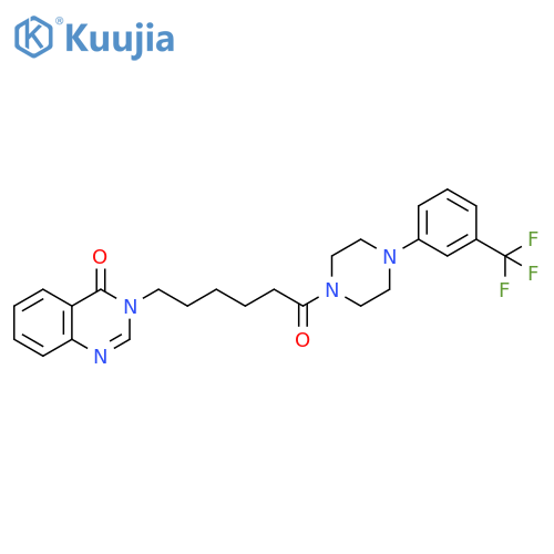 3-(6-oxo-6-{4-3-(trifluoromethyl)phenylpiperazin-1-yl}hexyl)-3,4-dihydroquinazolin-4-one structure