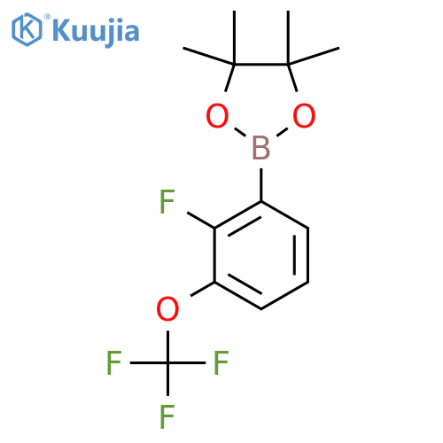 2-[2-Fluoro-3-(trifluoromethoxy)phenyl]-4,4,5,5-tetramethyl-1,3,2-dioxaborolane structure
