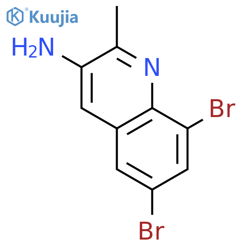 6,8-dibromo-2-methylquinolin-3-amine structure