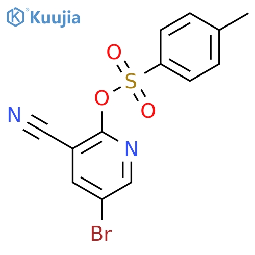 3-PYRIDINECARBONITRILE, 5-BROMO-2-[[(4-METHYLPHENYL)SULFONYL]OXY]- structure